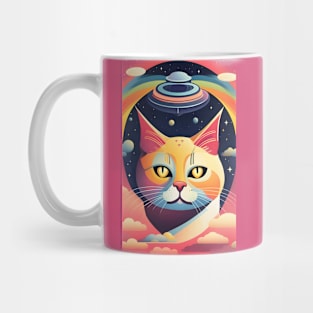 Orange Cat  UFO Mug